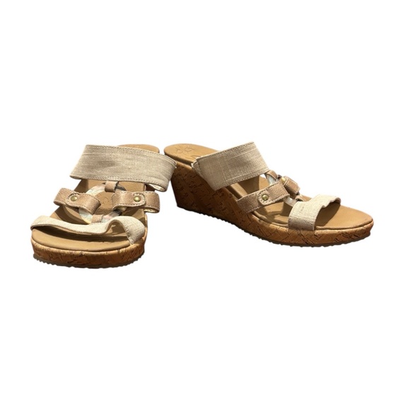 Sketchers Women's Cali Beverlee Sail Away Wedge Sandals in Natural Size 9 - Picture 1 of 11